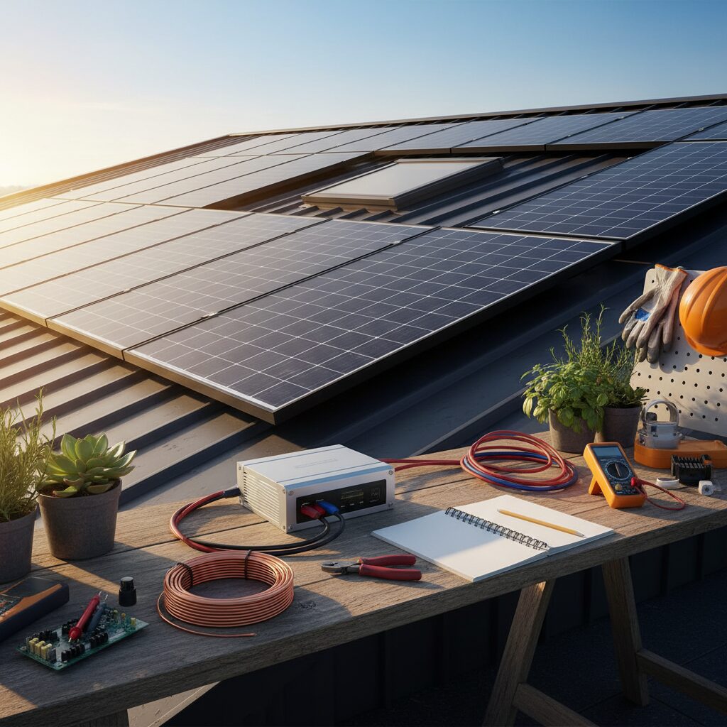 découvrez notre livre blanc : un guide complet pour apprendre à produire votre propre électricité solaire et réduire votre facture énergétique grâce aux énergies renouvelables.