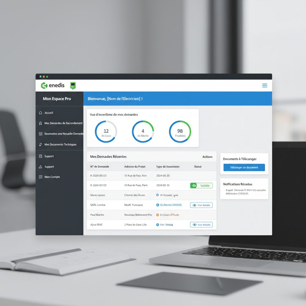 vérifiez rapidement et facilement votre raccordement électrique en ligne avec l'outil enedis. suivez l'état de votre demande en quelques clics.