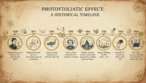 explorez le voyage en images qui vous guide de la découverte de l'effet photovoltaïque jusqu'au branchement des panneaux solaires au réseau, illustrant chaque étape clé de cette technologie renouvelable.